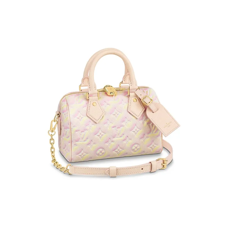 LOUIS VUITTON SpeedyBandoulière Cow Leather Pillow Bag, Shoulder Bag, Crossbody Bag, Handbag Regular Women's Pink