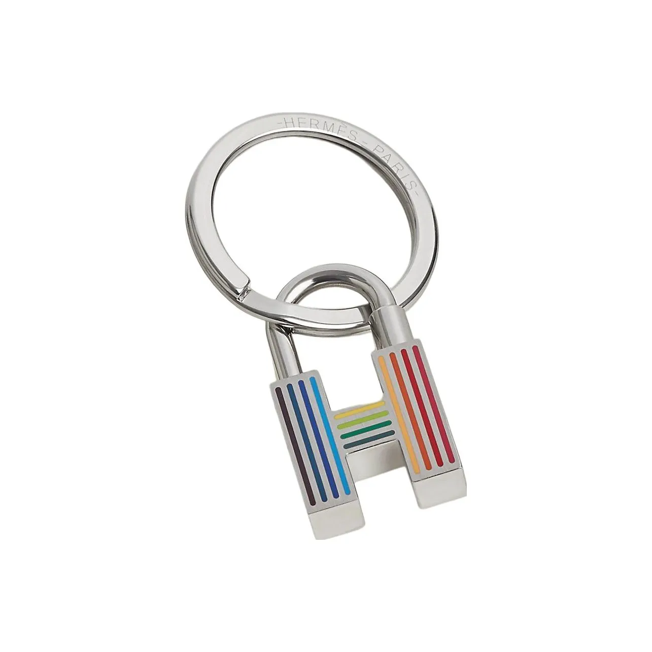 HERMES Quizz Rainbow Keychains Unisex Multicolor
