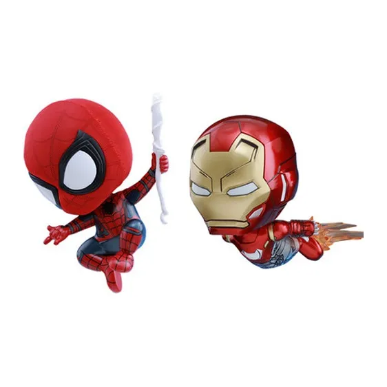 Hot Toys Spider Man Cosb368 Returns, And Iron Man Mark 47 Чиби Фигурки