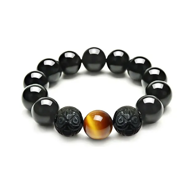 Love Link Золотой SHEEN Обсидиан Браслеты Мужской