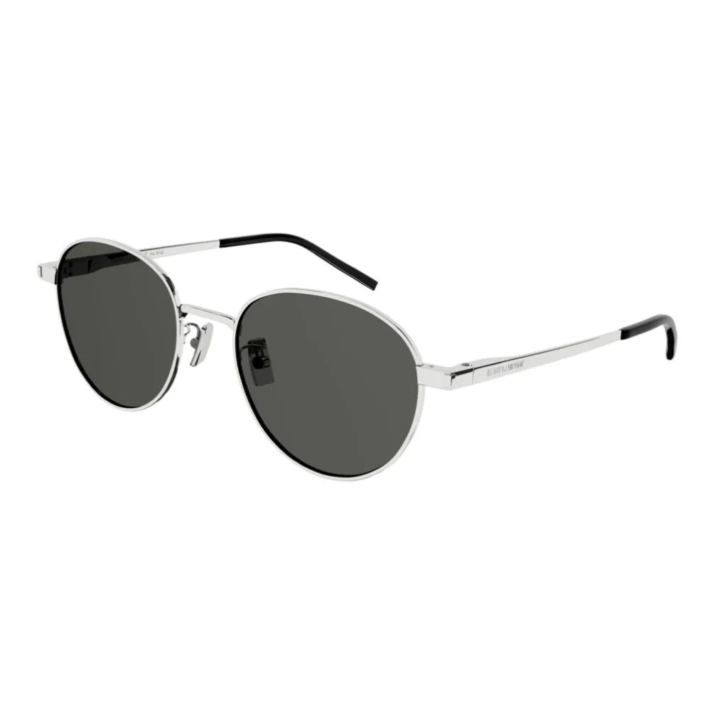 SAINT LAURENT Round-frame Engraved-logo Sunglasses