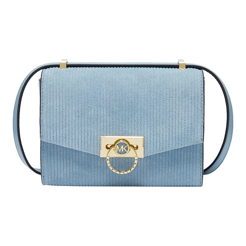 MICHAEL KORS Hendri Кожа Сумка через плечо Экстра Маленькая Женская Светло-Синяя