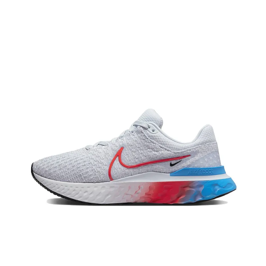 Nike React Infinity Run Flyknit 3 'Grey Bright Crimson' Women's