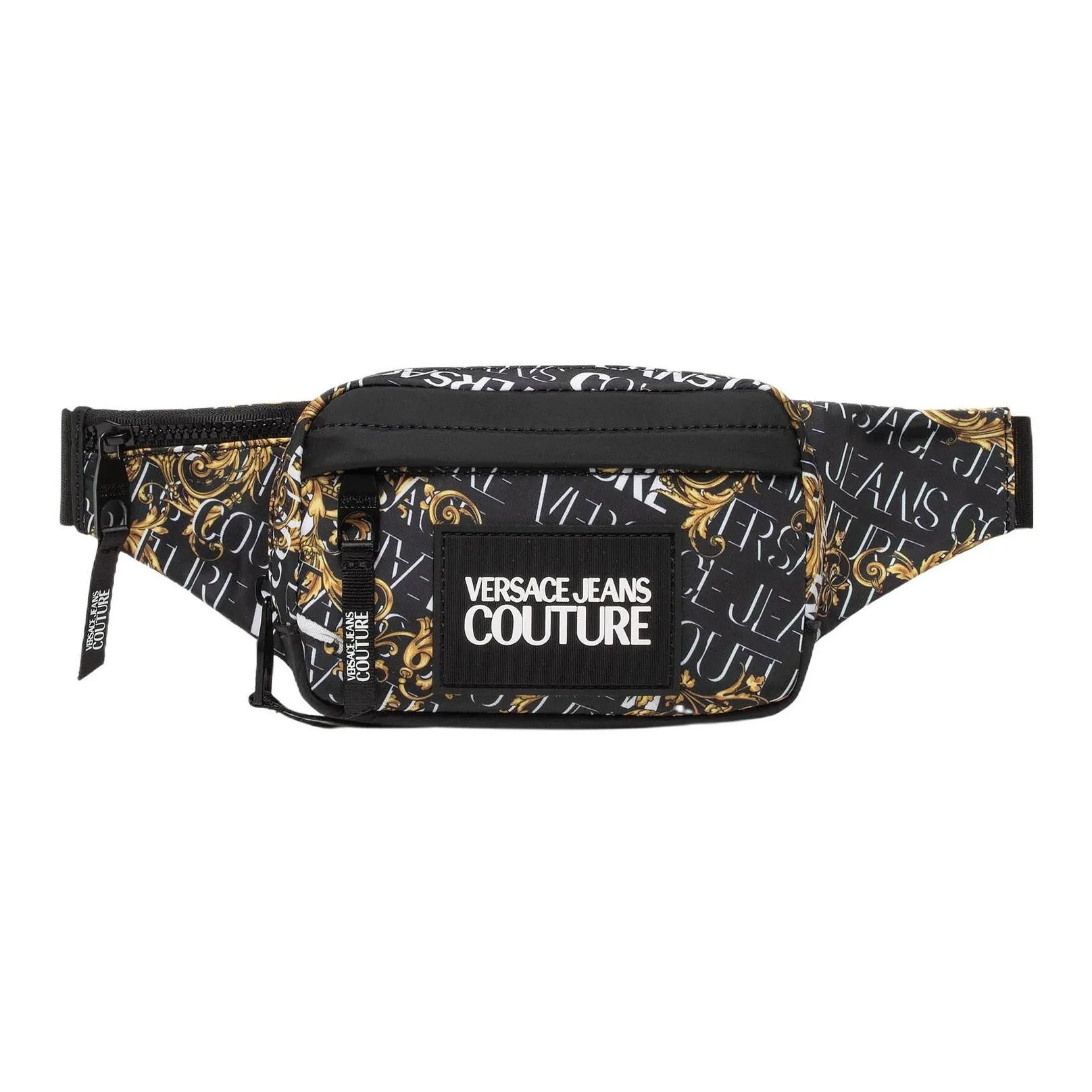 VERSACE JEANS COUTURE Nylon Sling Bag, Fanny Pack Regular Men's Black