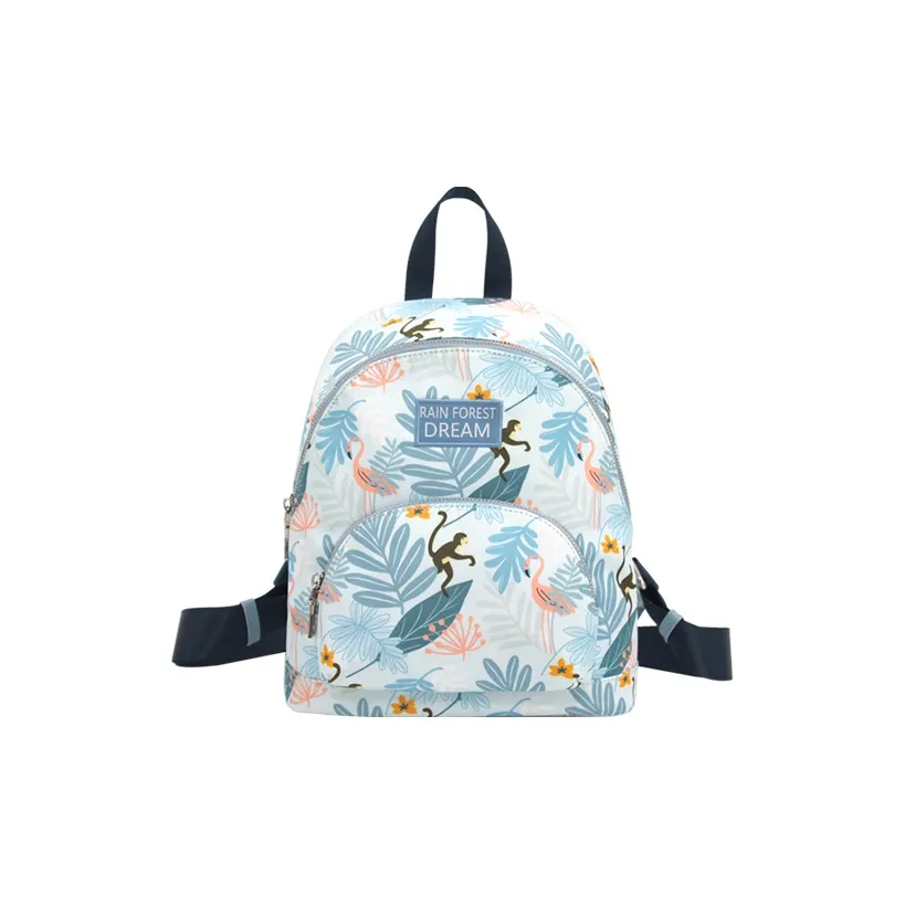 FLOWER PRINCESS Nylon Travel Bag Backpack Regular Women's Dark Blue/Light Blue