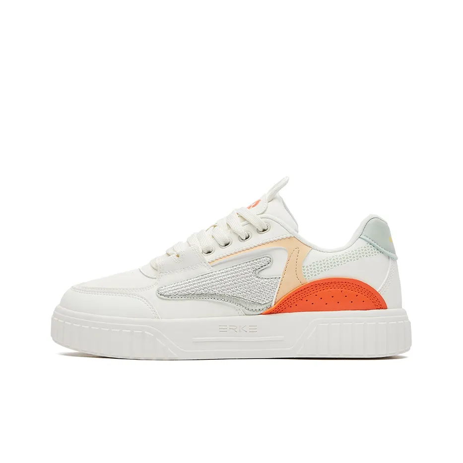 Erke Yan Ying Low-Top Skateboard Shoes Women's White Green