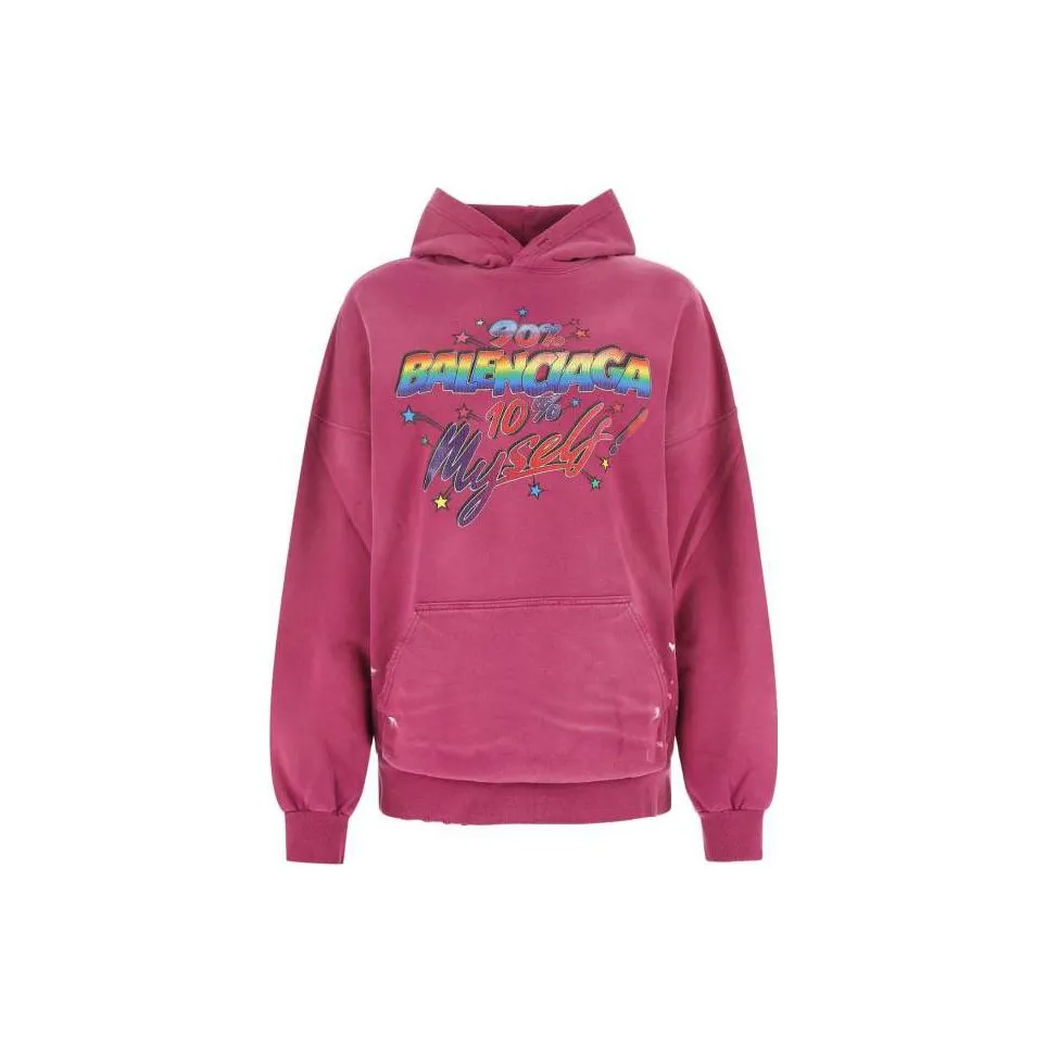 Balenciaga Graphic Printed Long Sleeved Hoodie