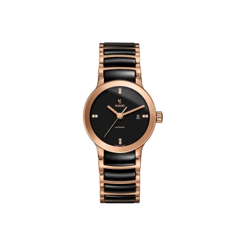 RADO Автоматический Механический Movement Женские Crystal Collection Часы 28 мм Черные