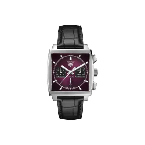 TAG HEUER Автоматический Механический Movement Мужские Часы Monaco Collection 39 мм Фиолетовые