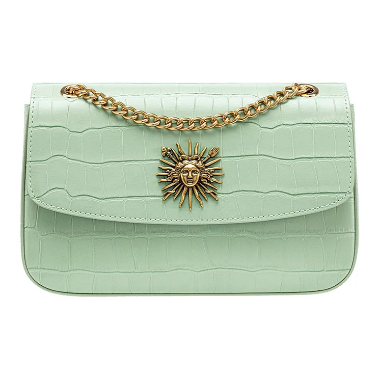 VANESSA HOGAN Helios Series Коровья кожа Сумка через плечо Женская Светло-зеленая