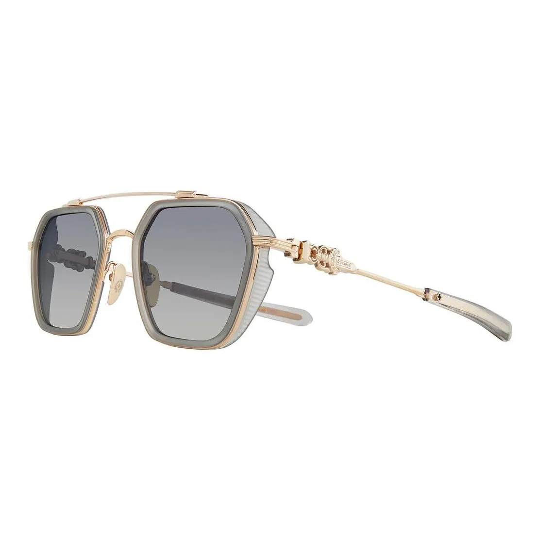 Chrome Hearts Sunglasses Unisex Gold