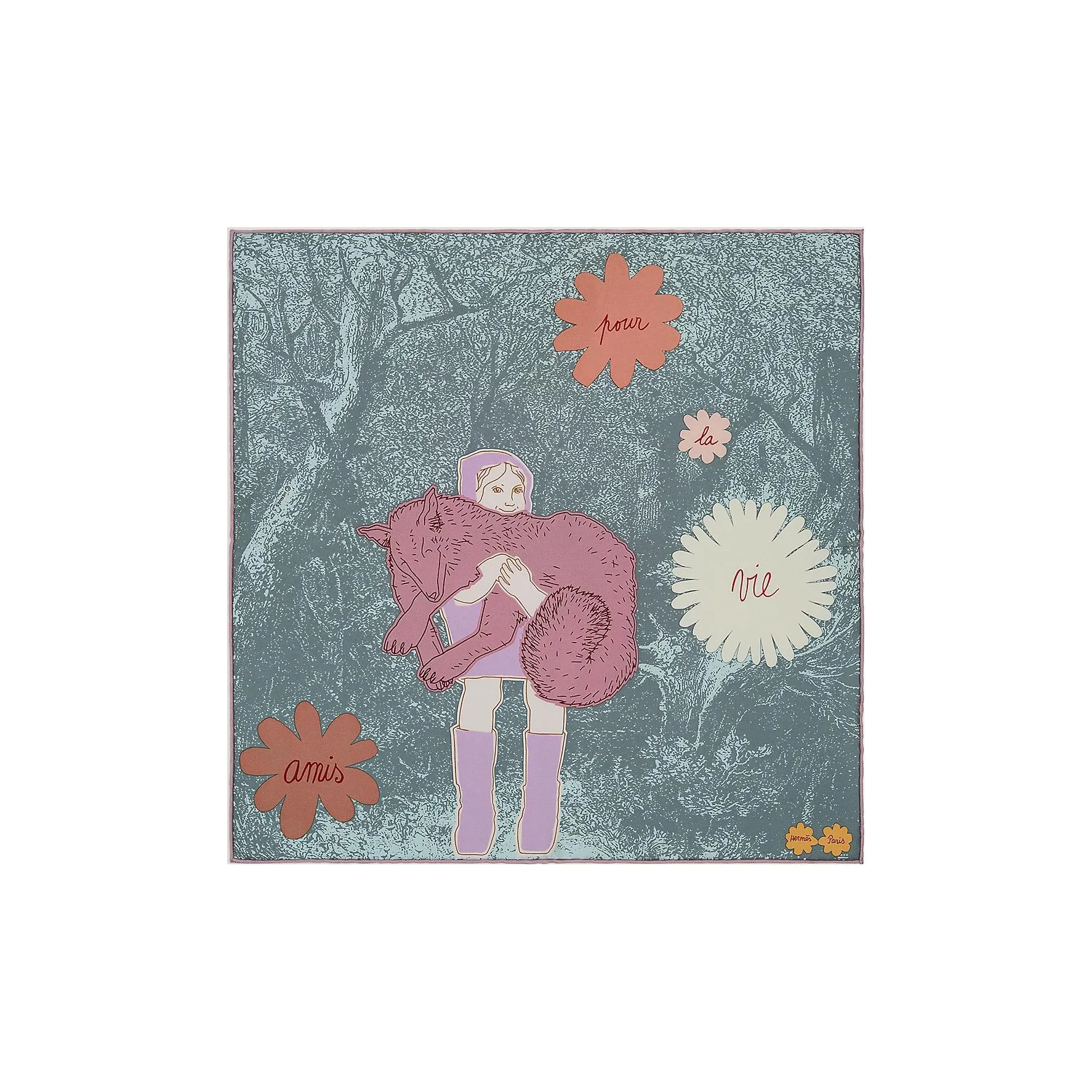 HERMES Silk Scarves Women's Multicolor