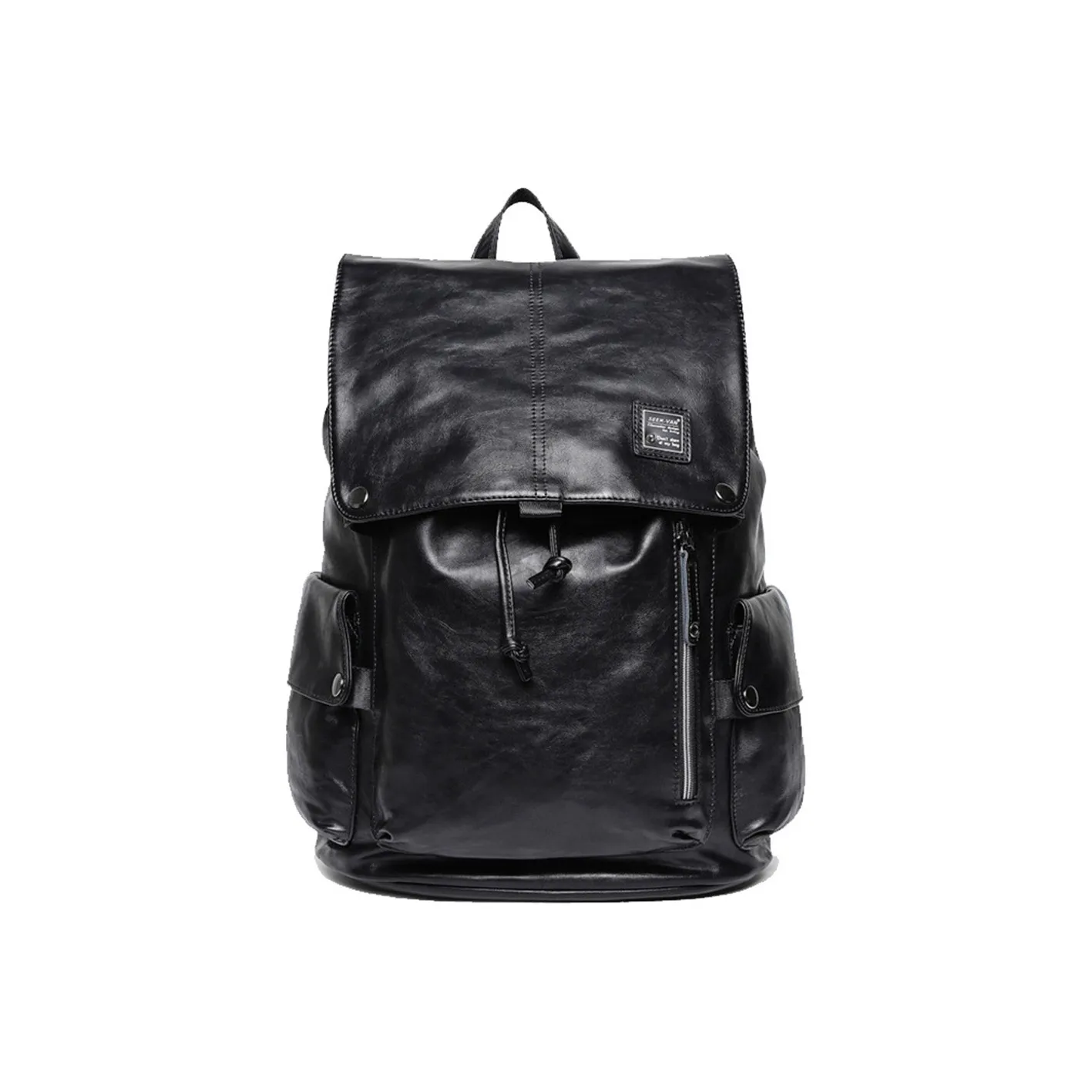 NOMK PU Backpack Large Size Men's Black