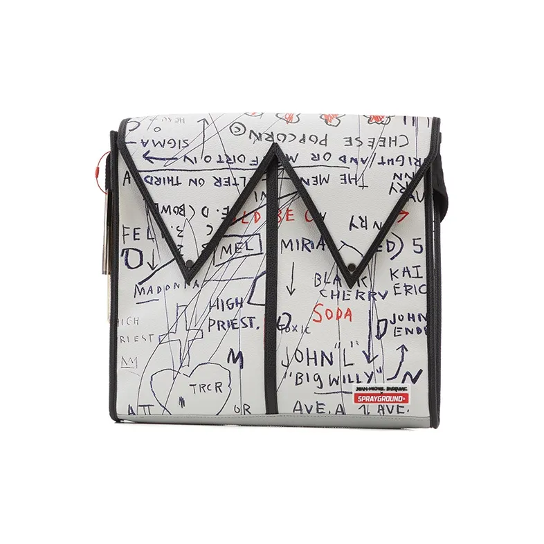 SPRAYGROUND PVC Messenger Bag, Crossbody Bag Regular Unisex Ecru