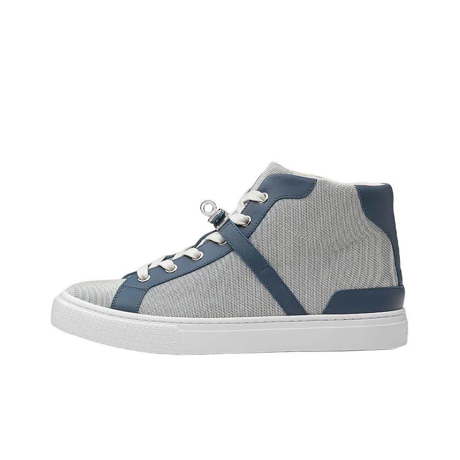 HERMES Daydream Skateboard Shoes Women's High Top Gray Blue