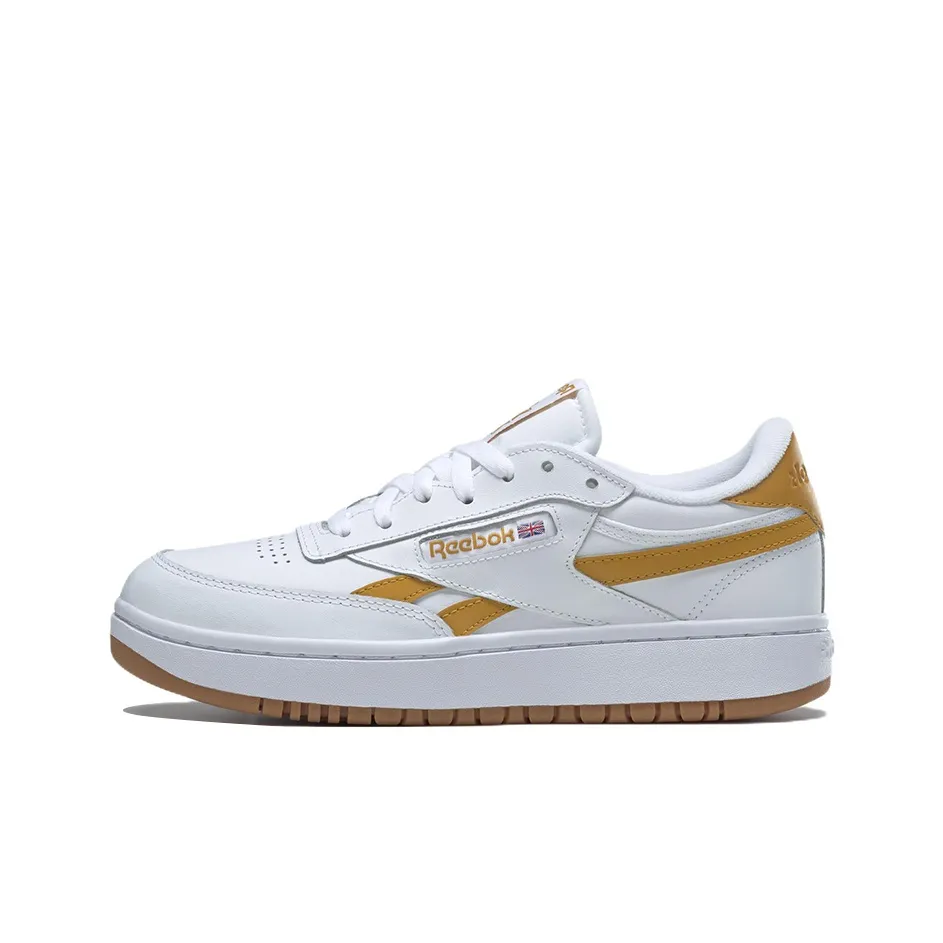 Reebok Club C Series Skateboard Shoes Women's Low Top White/Yellow