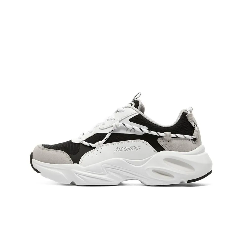 Skechers Stamina Airy Waffle Bear Low Топ Повседневная обувь Женская Белая Серый Черный