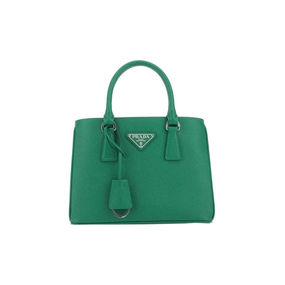 PRADA Galleria Killer Bag Saffiano Leather Handbag Mini Women's Green