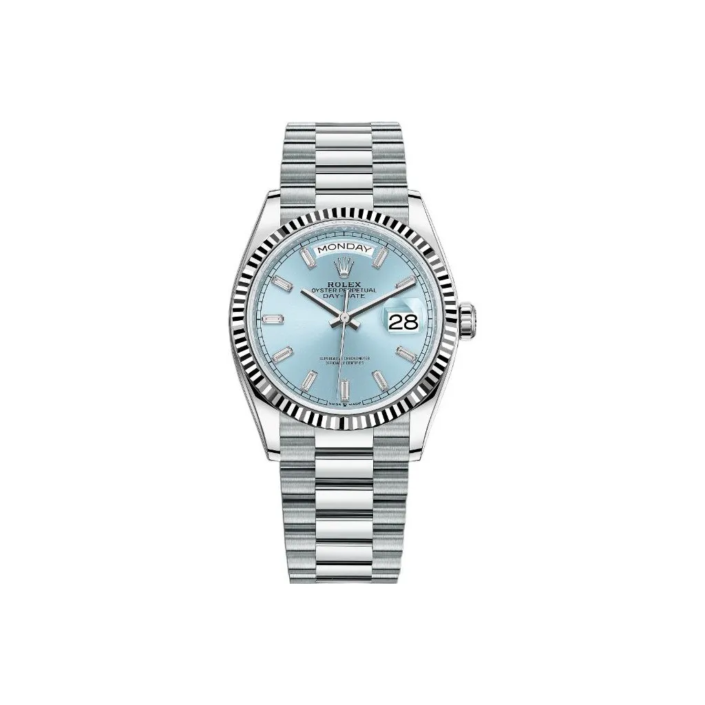 ROLEX Week type Calendar Collection Automatic Mechanical Movement Women's Watch Watch 36mm Blue Dial