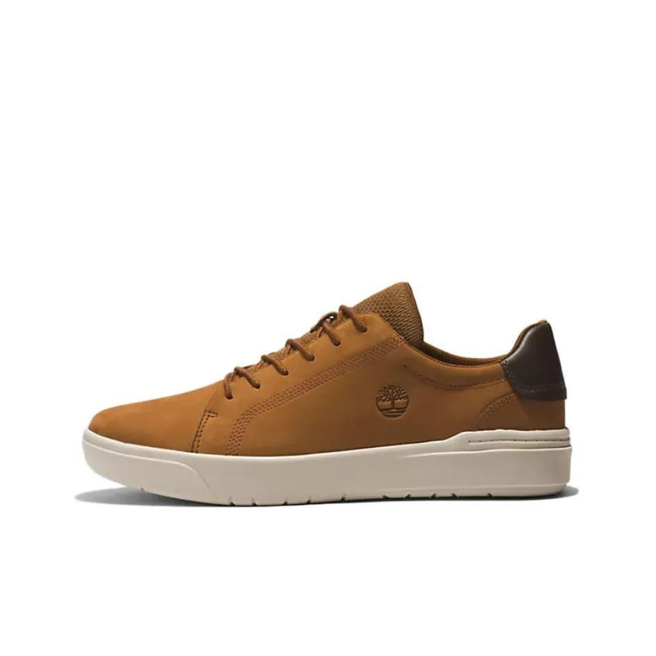 Timberland Seneca Bay Slip-Resistant Abrasion-Resistant Low-Top Skateboard Shoes Men's Brown Yellow Тимберленд Seneca Bay Slip-Resistant Abrasion-Resistant Низкие Кеды для Скейтбординга Мужские Коричневый Желтый