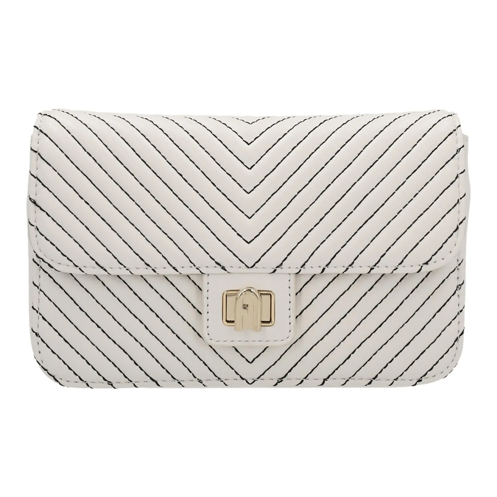 Furla Pop Star Кожа Сумка через плечо Стандартная Женская Белый Черный