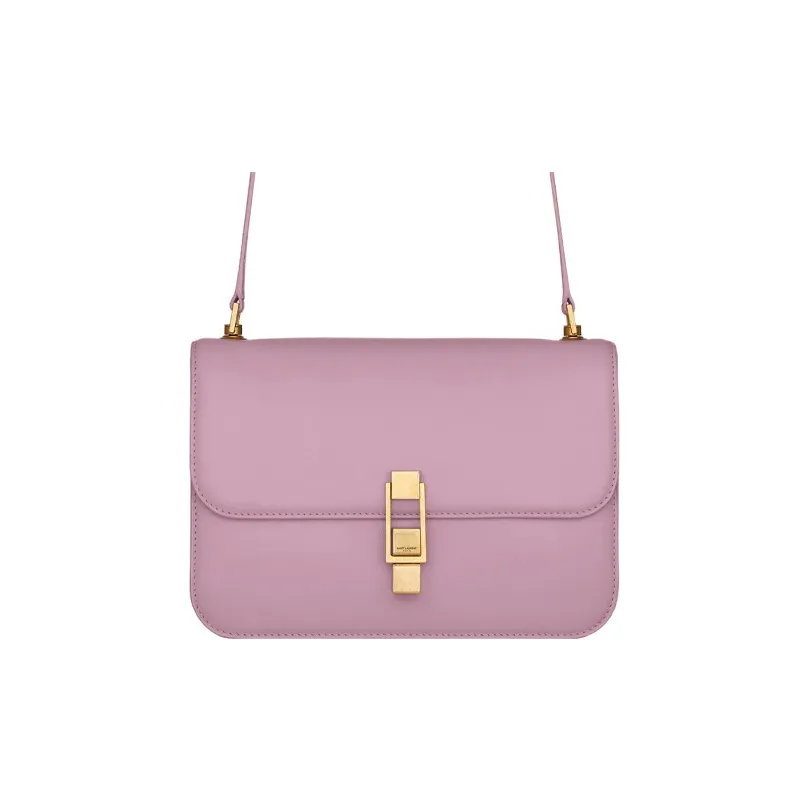SAINT LAURENT Le Carre Cow Leather Tofu Bag, Shoulder Bag, Crossbody Bag Regular Women's Purple Lilac