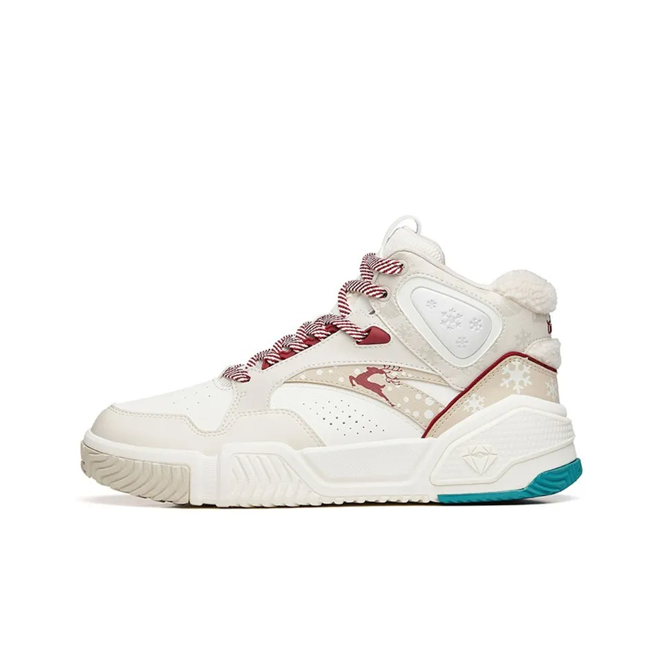 ANTA Flame Slip-on Resistant MID Скейтбординг Топ Кроссовки Мужские Белые Серые