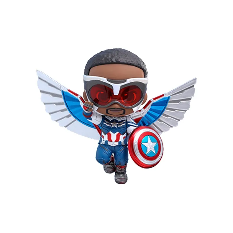 Hot Toys COSBABY Collection Falcon With Winter Soldier Captain America Chibi Figures 11cm