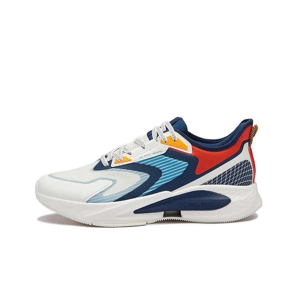 361° Slip Resistant, Abrasion Resistant, Breathable, Lightweight Low Top Running Shoes Men's White Blue Red
