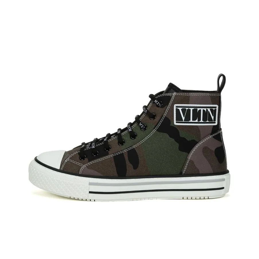 Valentino Giggies High Top Stylish Skateboarding Shoes Men's Army Green
