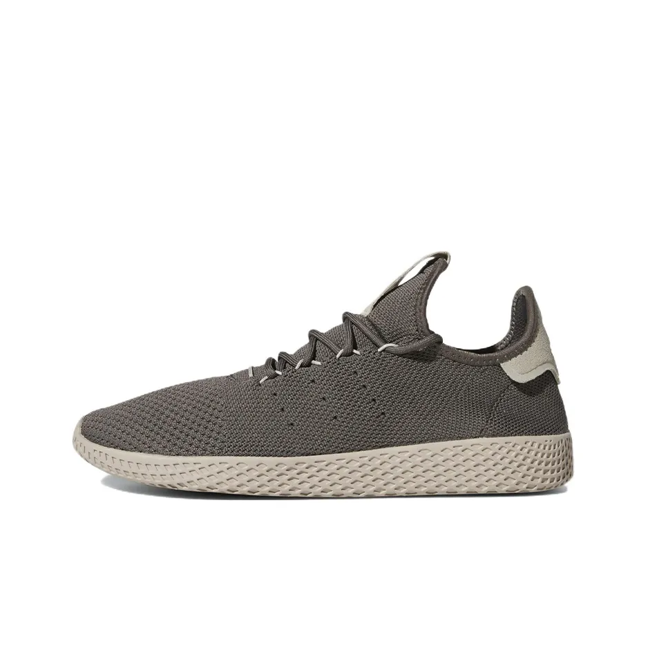 Adidas Originals Tennis Hu Slip-Resistant Abrasion-Resistant Breathable Low-Top Tennis Shoes Men's Linen Gray Adidas Originals Tennis Hu Противоскользящие Устойчивые к износу Дышащие Низкие Кроссовки для тенниса Мужские Лен Серый