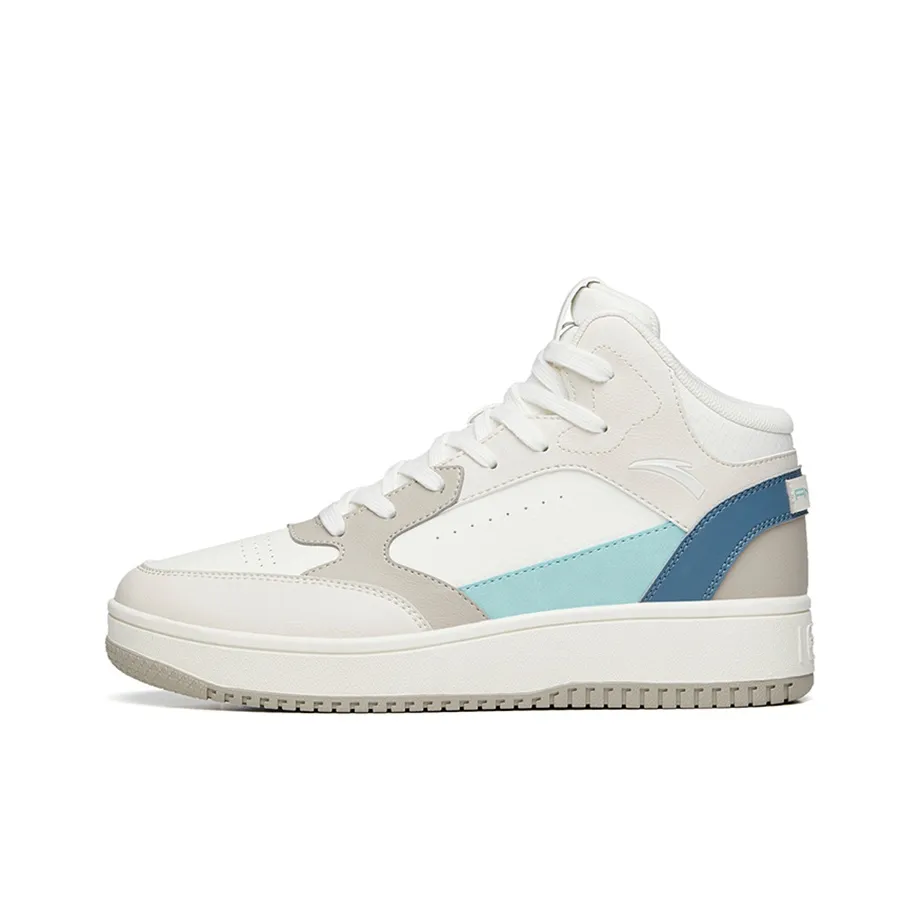 ANTA Износостойкие Высокие Кроссовки для скейтбординга Мужские Белые Серые