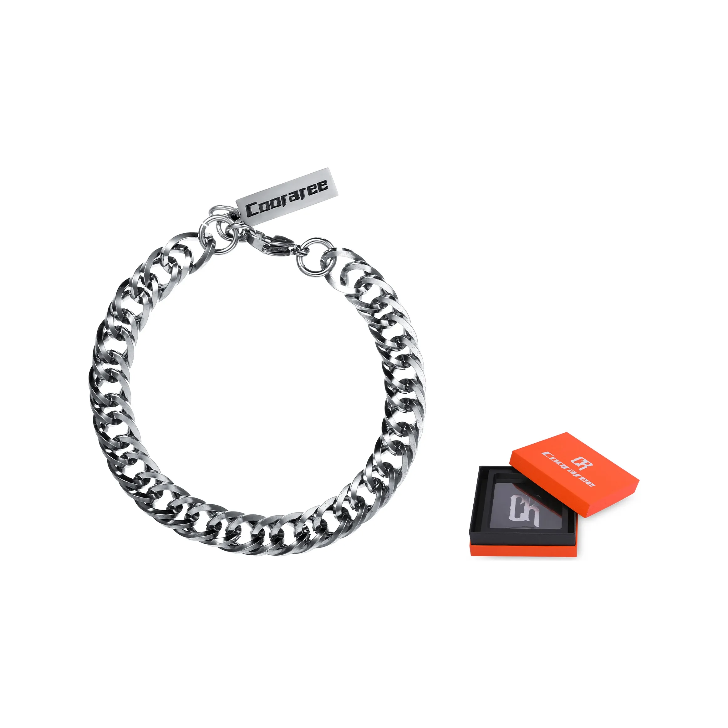 Cooraree Браслеты из титанового стального сплава Унисекс
