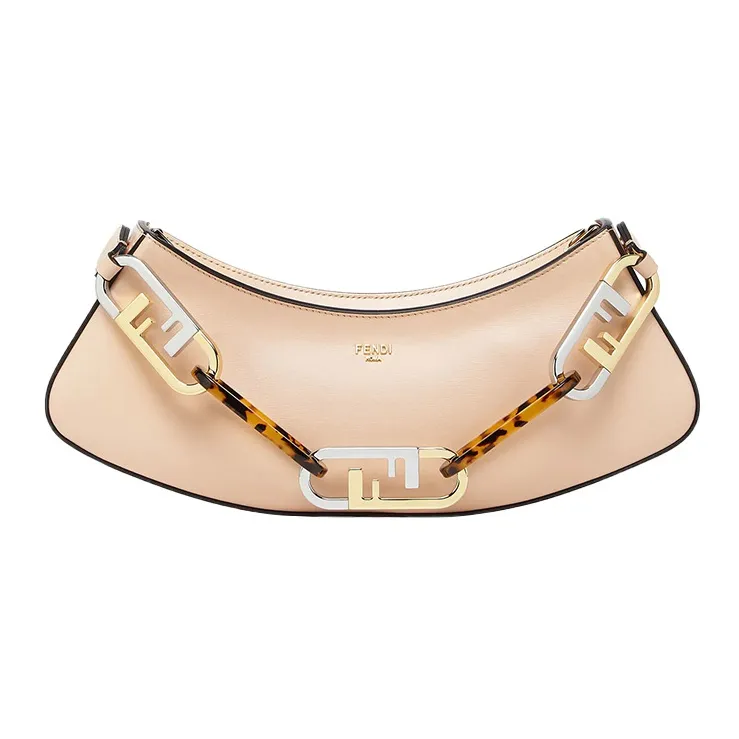 FENDI Cow Leather Shoulder Bag Handbag Shoulder Bag Women's Pink