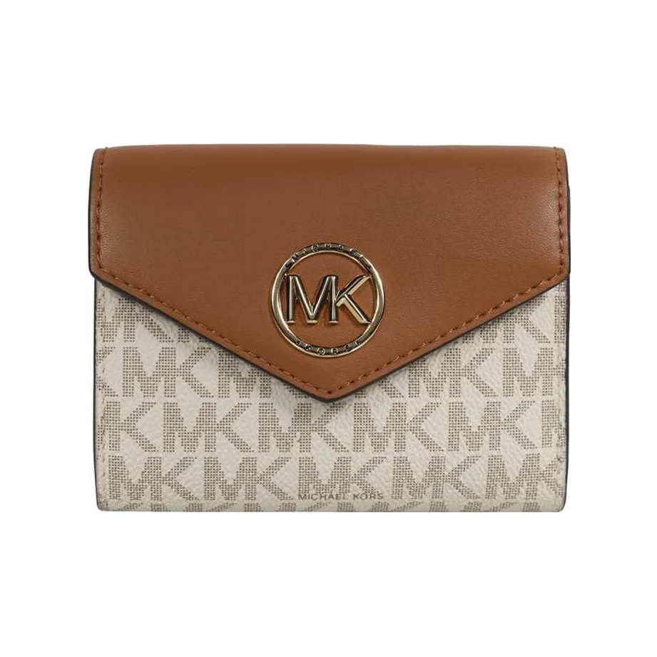 MICHAEL KORS Greenwich PVC Wallet Small Size Women's Light Umber