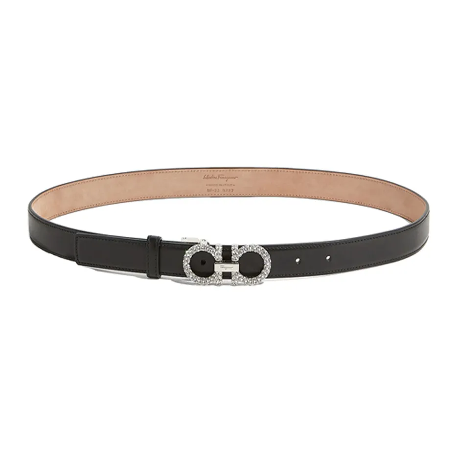 FERRAGAMO Cow Leather Belts Women's Width 2.5cm