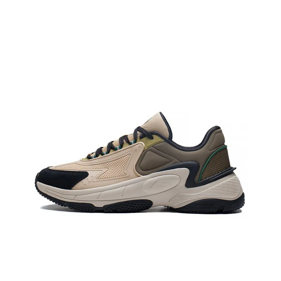 LiNing Shock Absorbing, Non Slip, Wear Resistant, Breathable And Lightweight Low Top Casual Shoes Men's