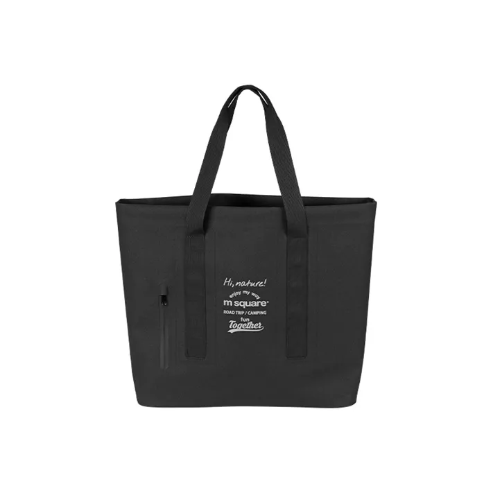 M Square TPU Beach Bag Tote Bag Shopping Bag Shoulder Bag Regular Unisex Black