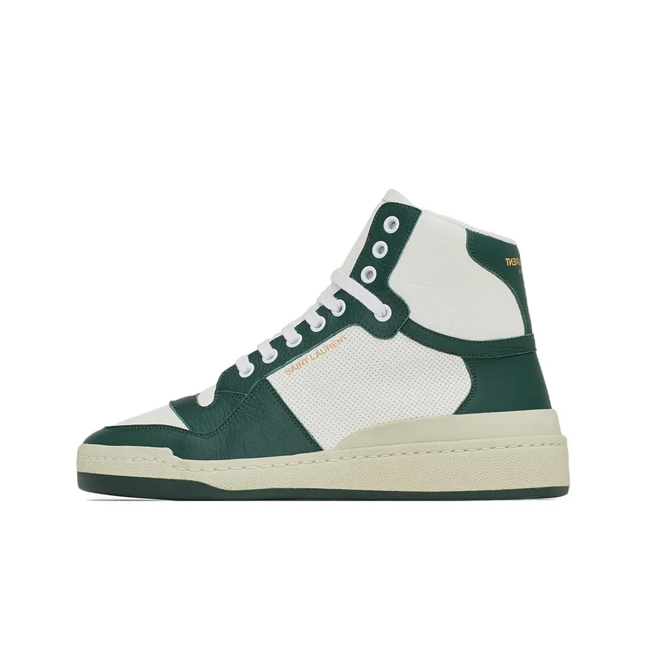 SAINT LAURENT Round Toe Lace-Up Sneakers