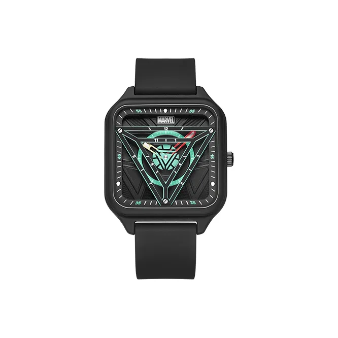 MARVEL IRON MAN Кварцевый механизм силиконовый ремешок унисекс черный циферблат модель M 9294B