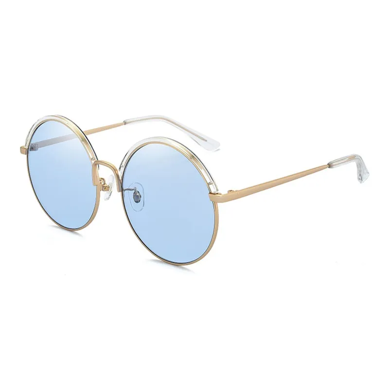 EGG Sunglasses Unisex Gold Frame With Gold Temples