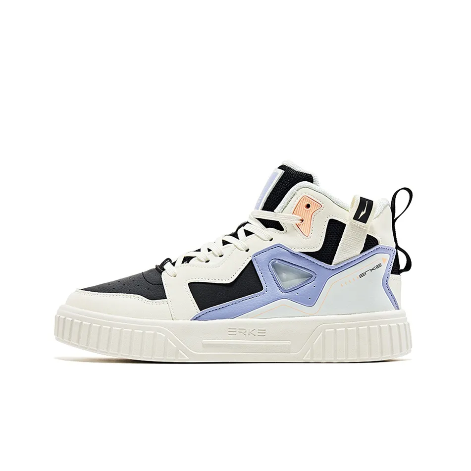Erke High Top Скейтборд Кроссовки Женские Черные Фиолетовые
