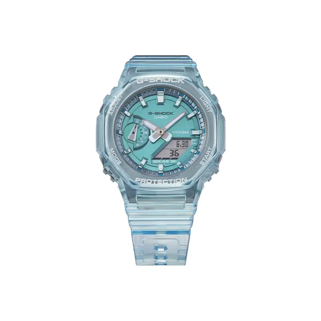 CASIO G Shock Ice Resilience Collection Кварцевый механизм Смольный ремешок Часы 43 Женские часы Синий циферблат GMA S2100SK 2APR