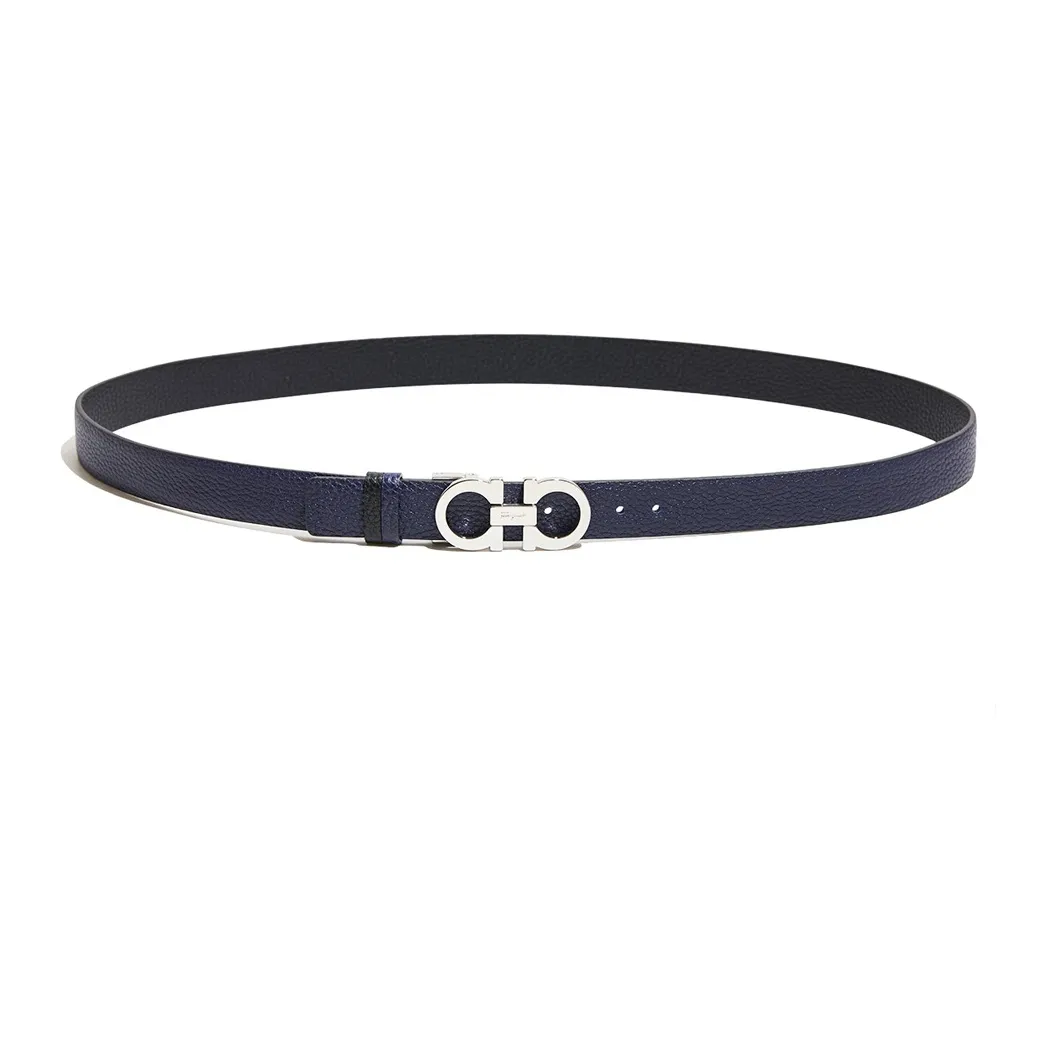 FERRAGAMO Calfskin Leather Belts Women's Purple Width  2.5cm