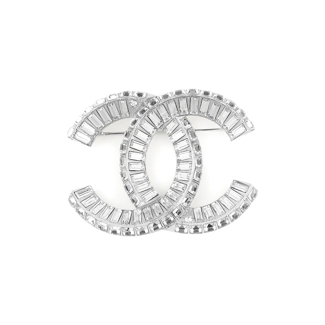 CHANEL Strass Cc Brooch