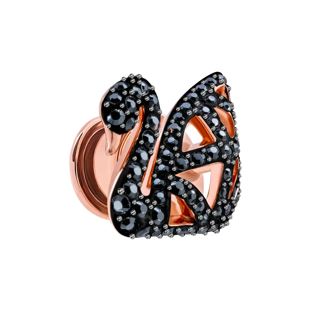 Swarovski Swan Brooches Black Women's