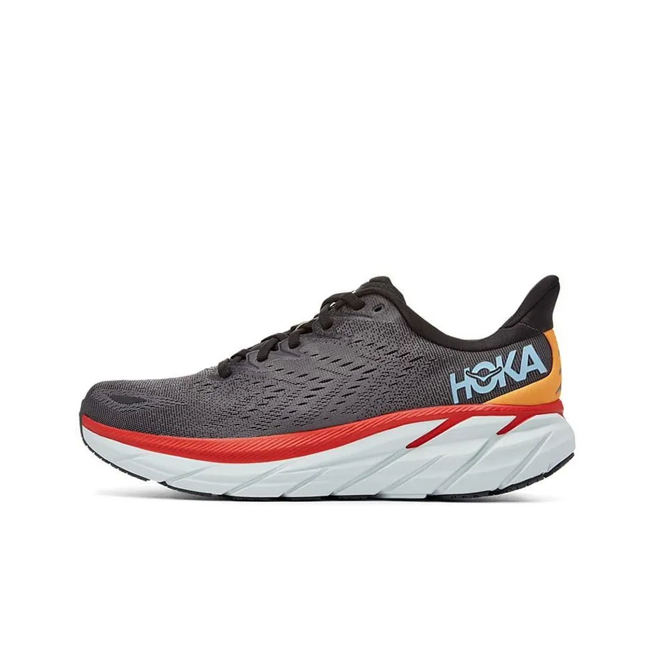 HOKA ONE ONE Clifton 8 Anthracite Castlerock Red