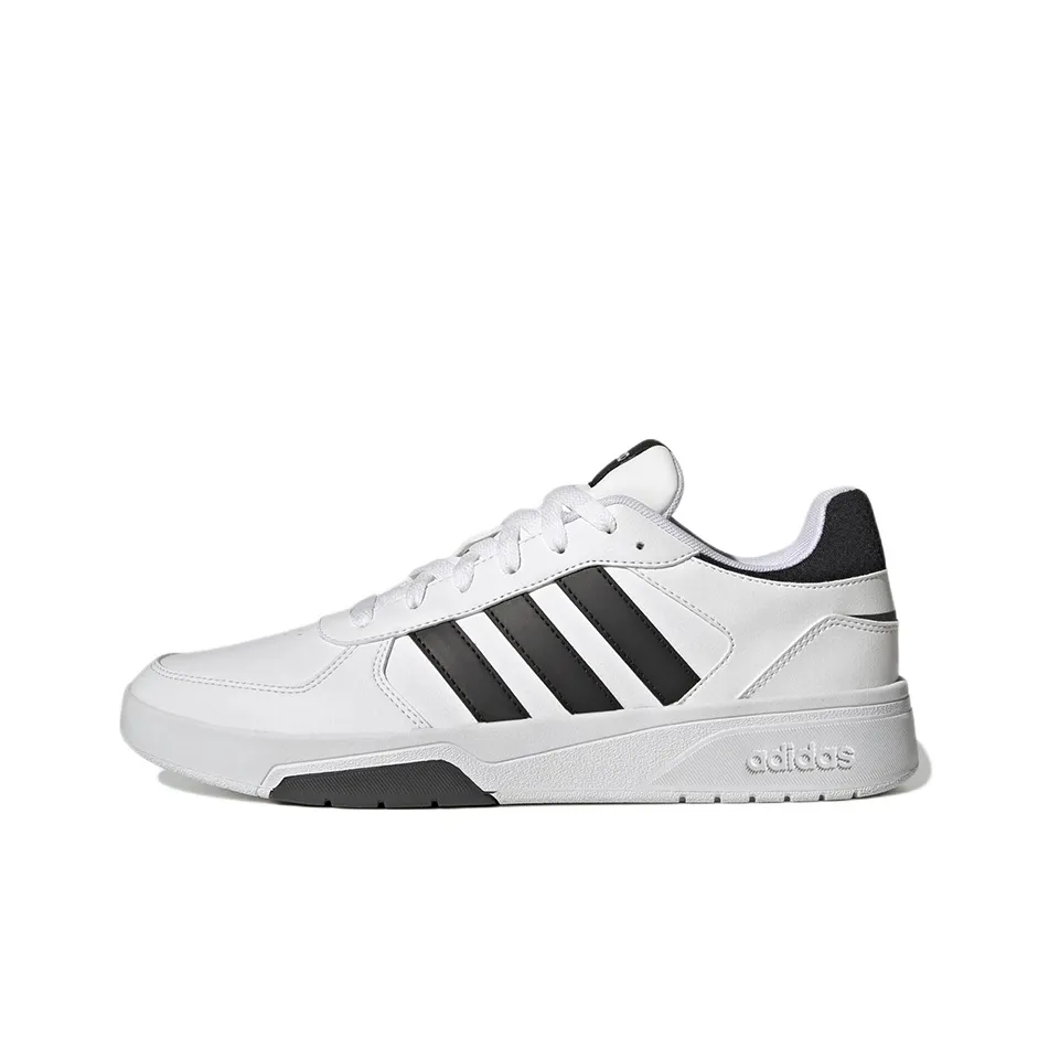 Adidas Neo Courtbeat Slip Resistant Abrasion Resistant Низкие Кроссовки для скейтбординга Мужские Белый Черный