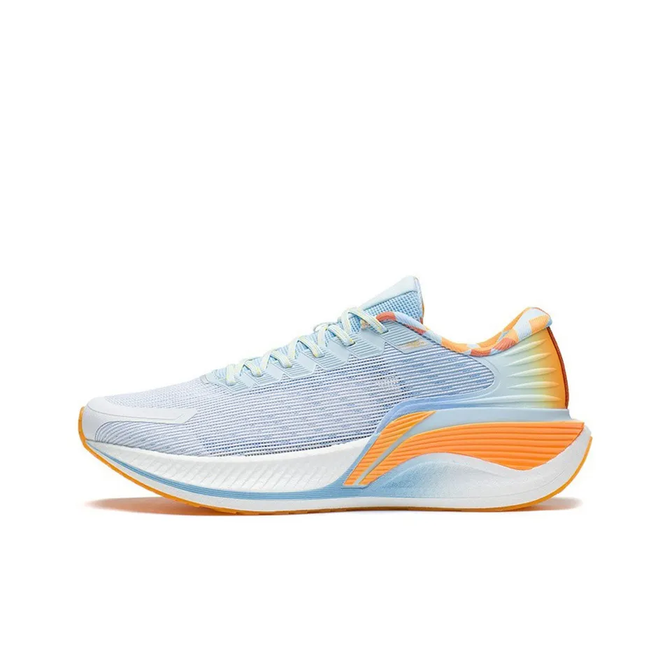 LiNing YueYing 2.0 Pro Breathable And Lightweight Low Top Running Shoes Men's White Blue Orange
