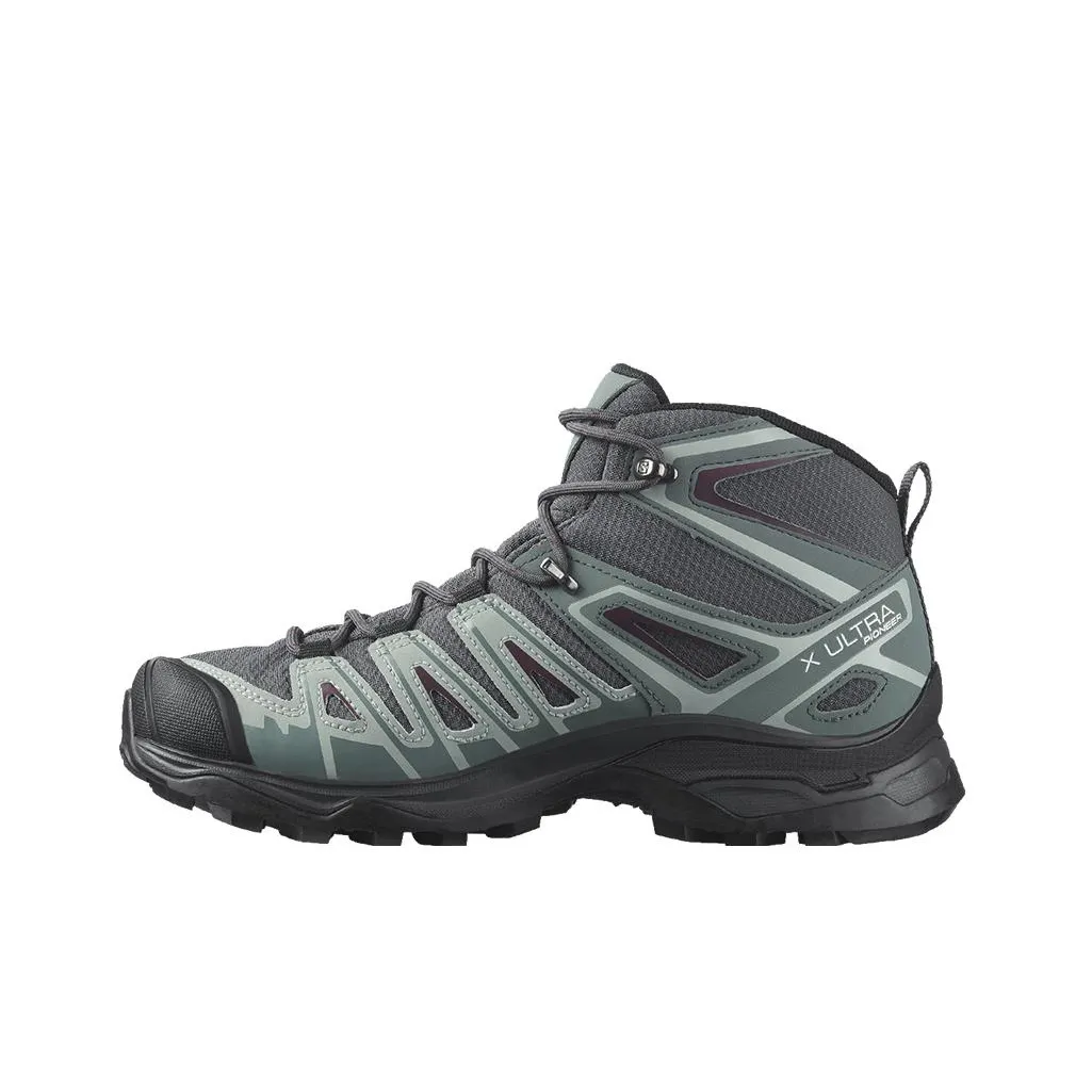 Salomon X Ultra Пионер Амортизаторы Slip-resistant Abrasion-resistant MID Топ Походная обувь Женская Ebony